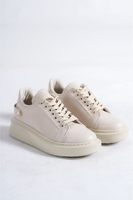 506 WOMEN Trainers Lace Up Beige New Arrival