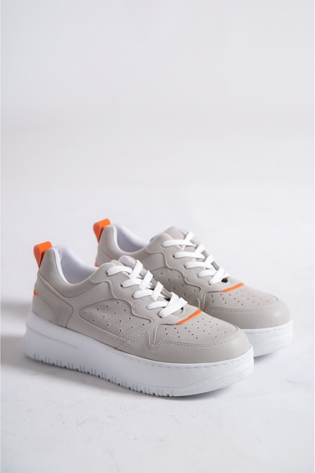 504 WOMEN Trainers Lace Up Grey New Arrival