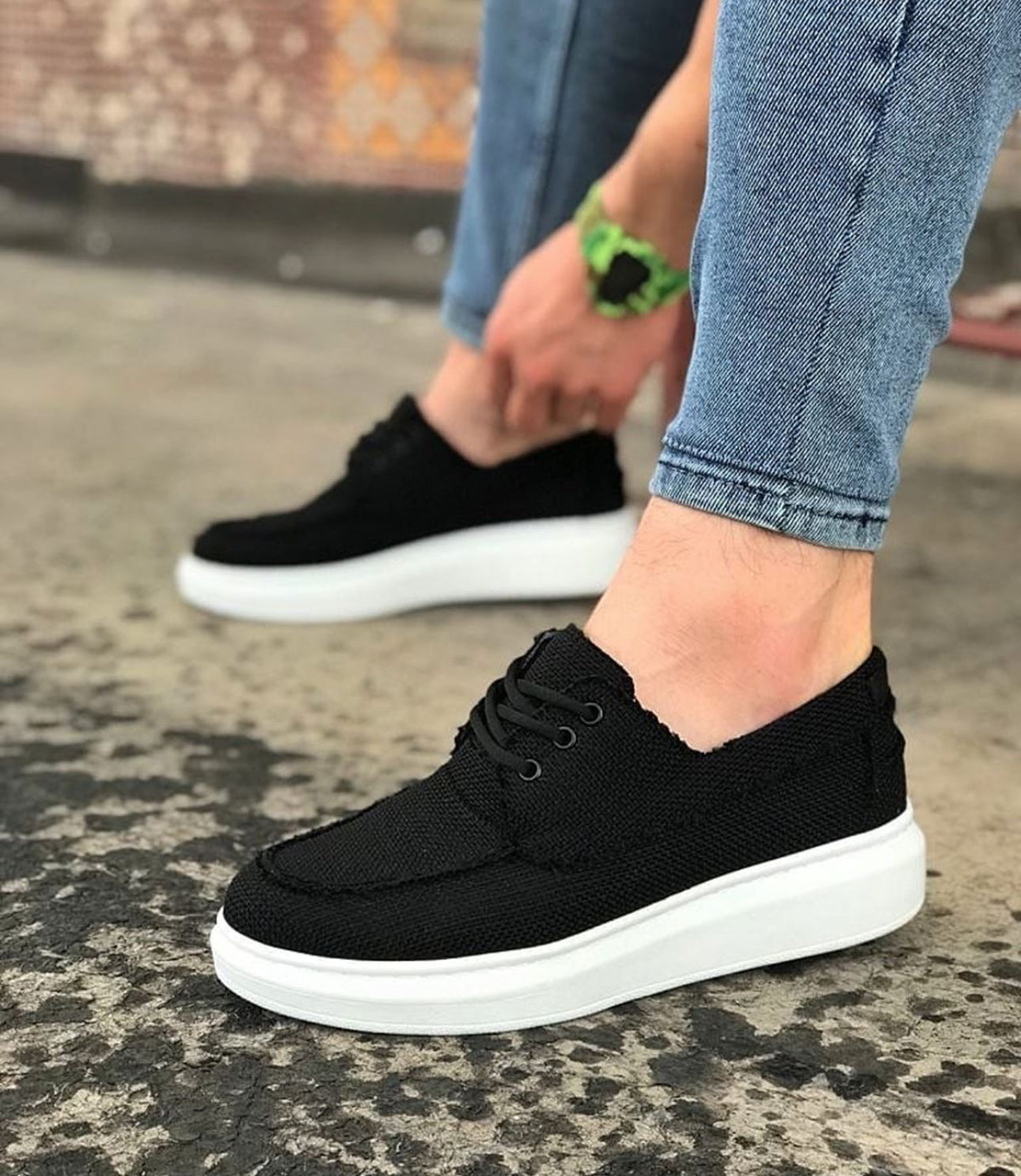 503 Mens Trainers Canvas Black