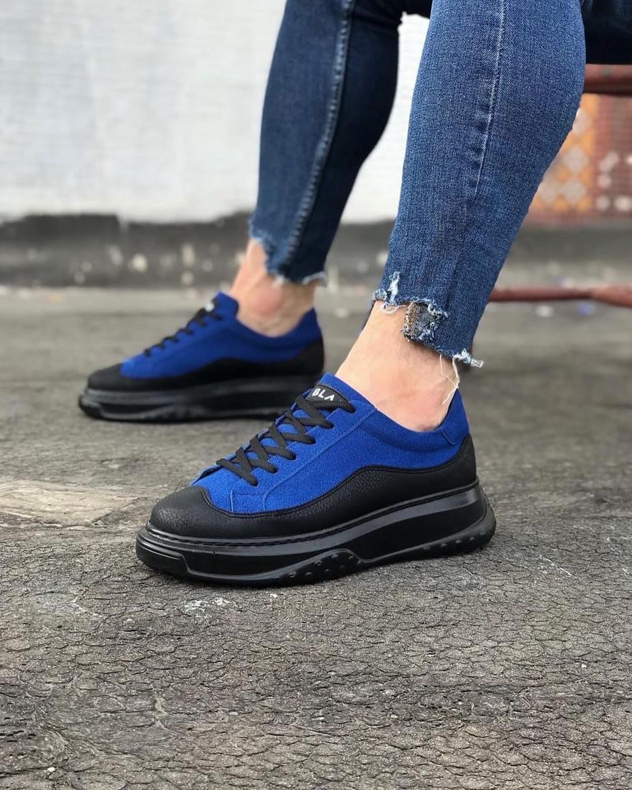 507 Mens Trainers Blue & Black