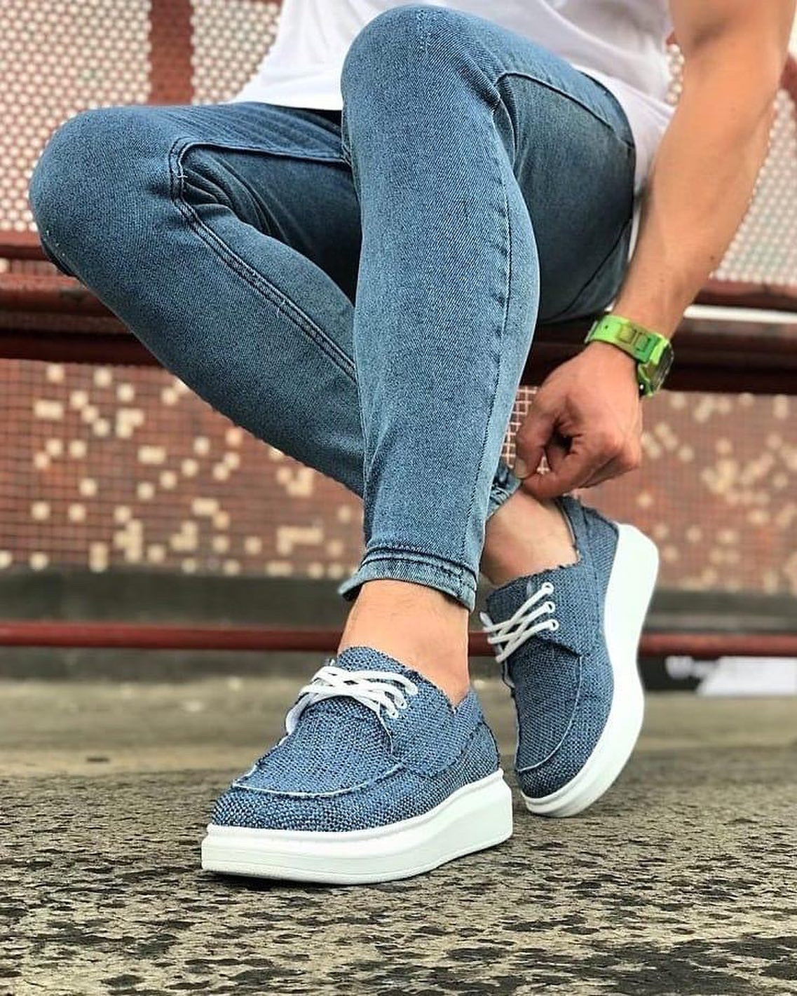 503 Mens Trainers Canvas Blue