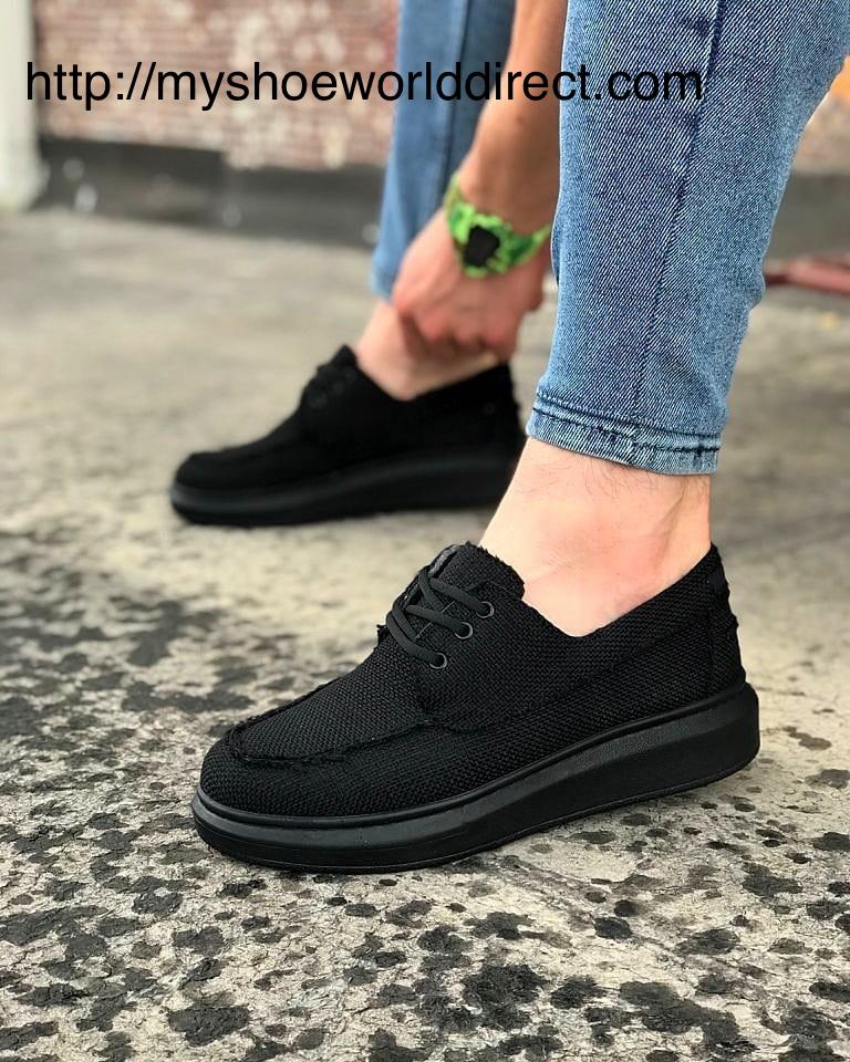 503 Mens Trainers Canvas Full Black