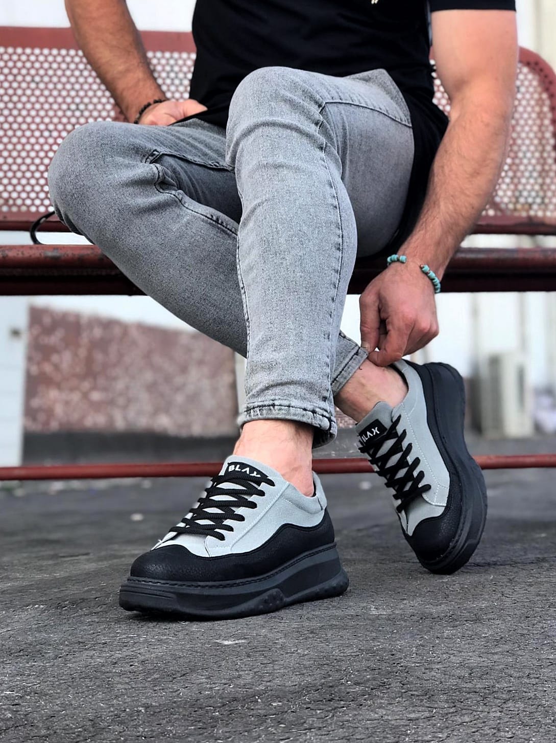 507 Mens Trainers Grey & Black