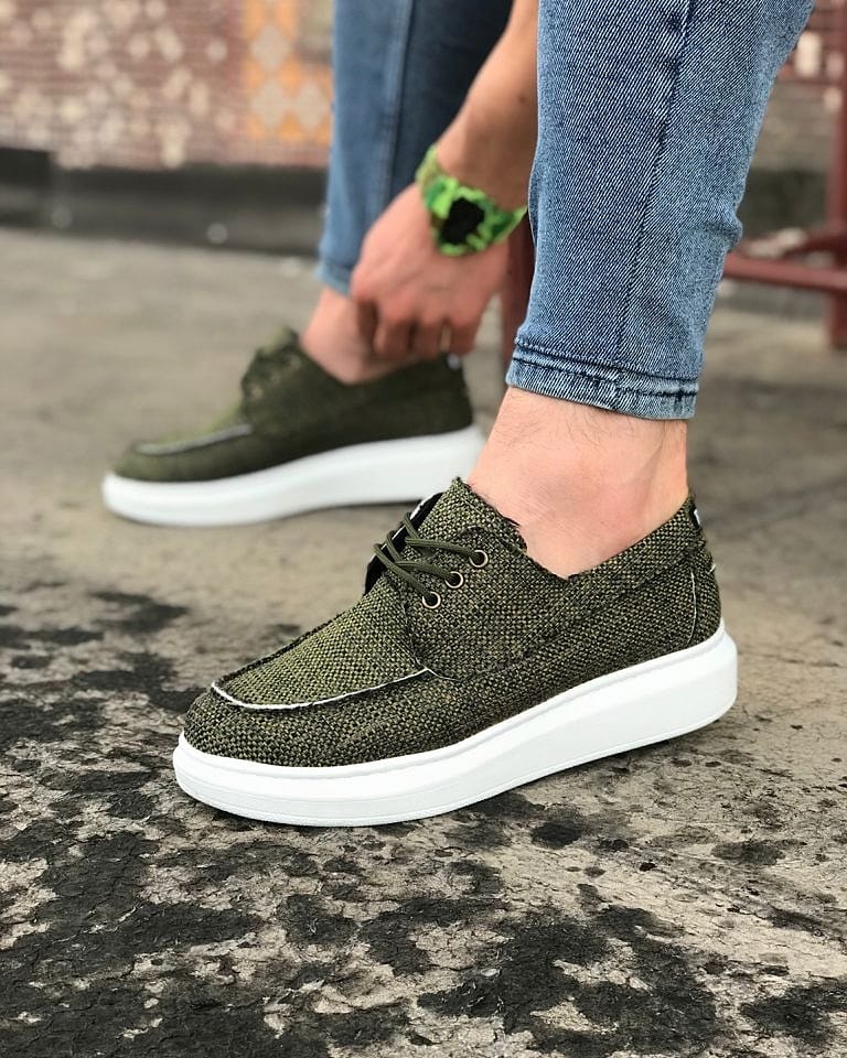 503 Mens Trainers Khaki Canvas