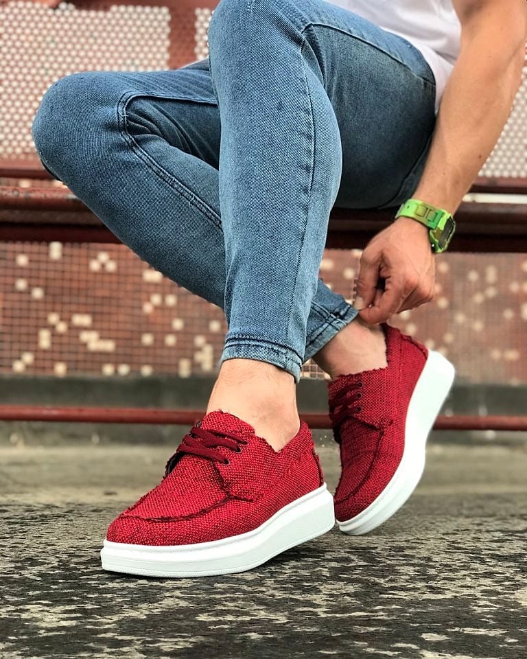 503 Mens Trainers Canvas Burgundy