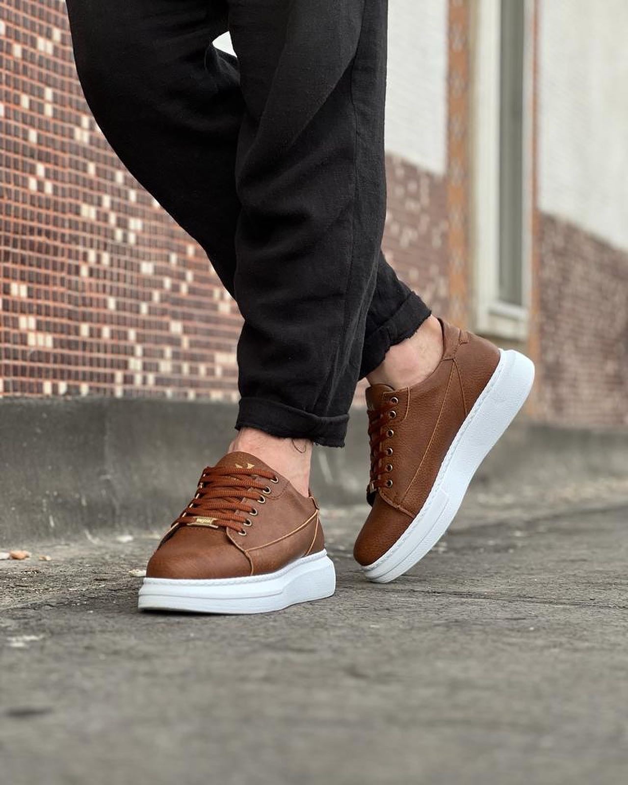 Mens tan trainers sale