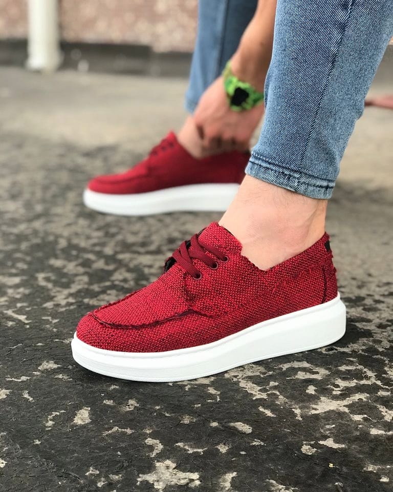 503 Mens Trainers Canvas Burgundy