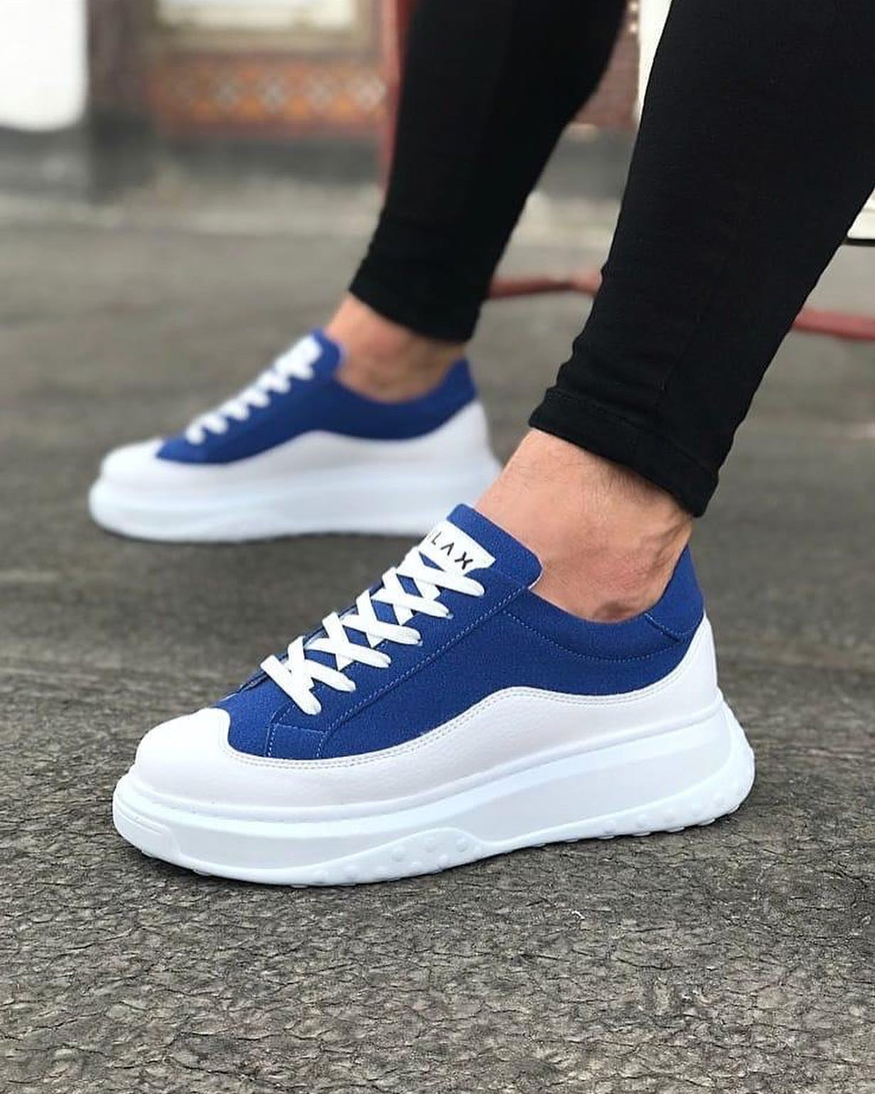 507 Mens Trainers Blue & White