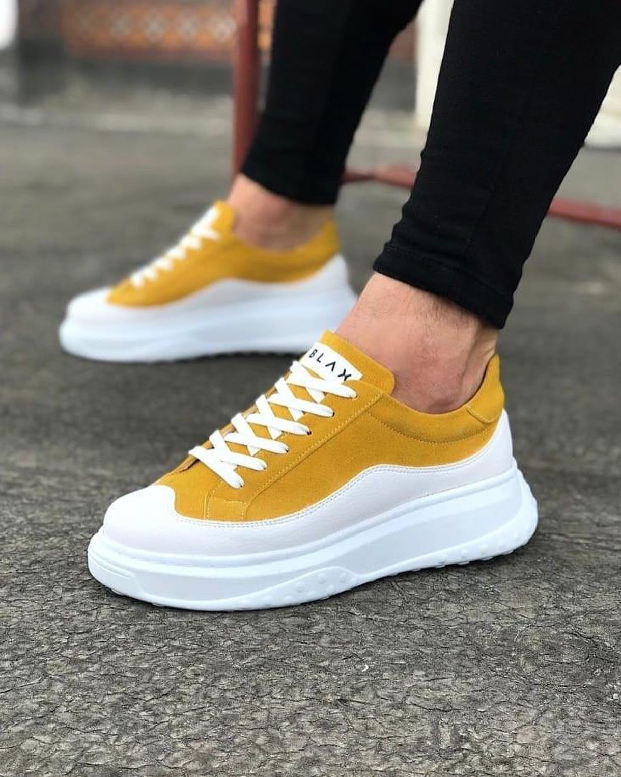 507 Mens Trainers Yellow & White