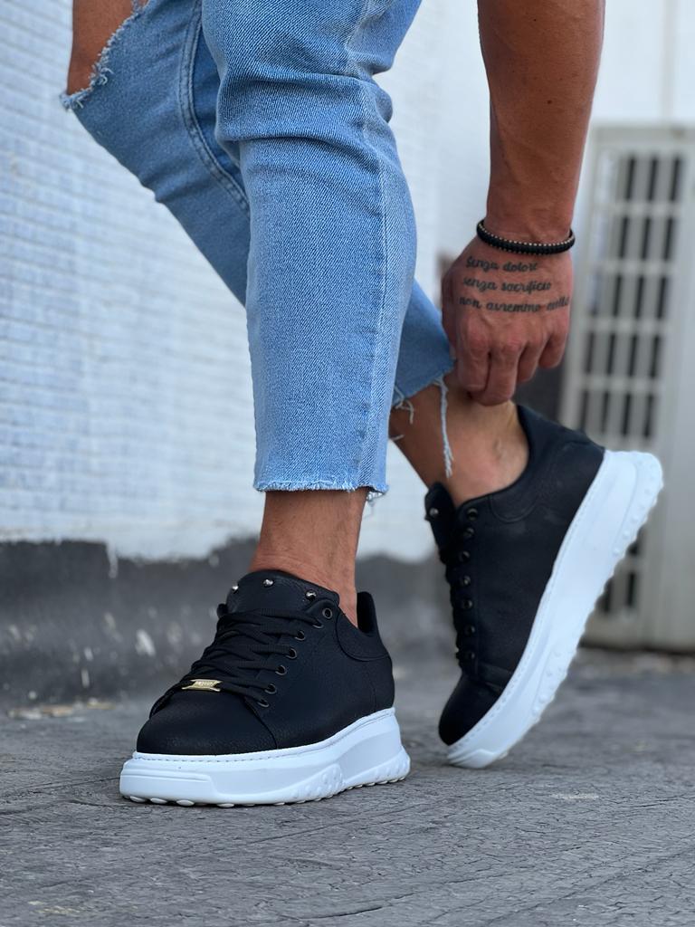 500 Mens Trainers Black & White