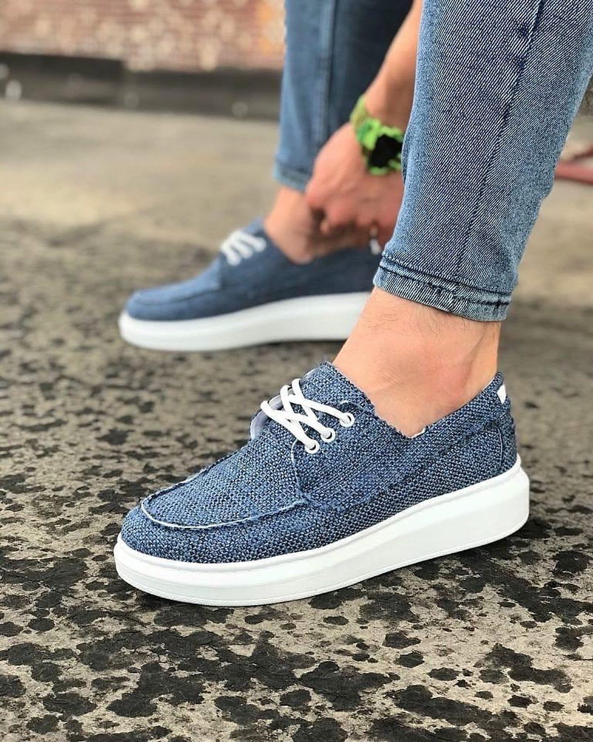 503 Mens Trainers Canvas Blue